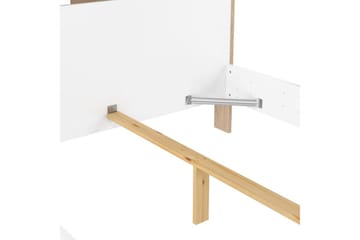 Varun Sängram 140x190 cm - Vit/Natur - Möbler - Säng - Sängram & sängstomme