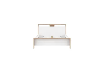 Varun Sängram 140x200 cm - Vit/Natur - Möbler - Säng - Sängram & sängstomme