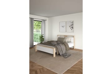 Varun Sängram 140x200 cm - Vit/Natur - Möbler - Säng - Sängram & sängstomme