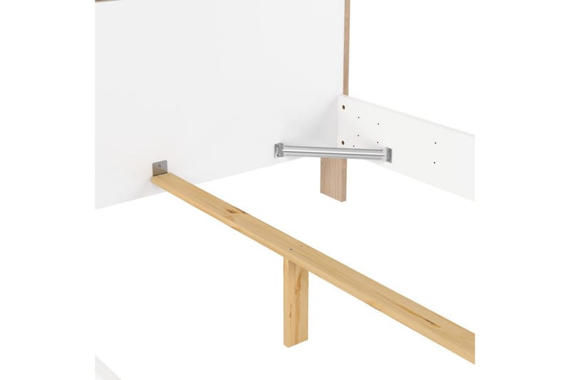 Varun Sängram 140x200 cm - Vit/Natur - Möbler - Säng - Sängram & sängstomme