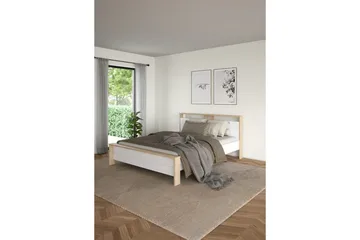 Varun Sängram 160x200 cm - Vit/Natur - Möbler - Säng - Sängram & sängstomme