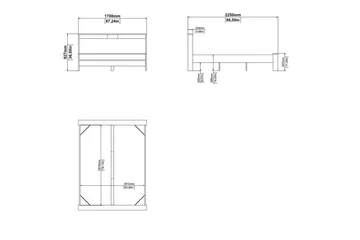 Varun Sängram 160x200 cm - Vit/Natur - Möbler - Säng - Sängram & sängstomme