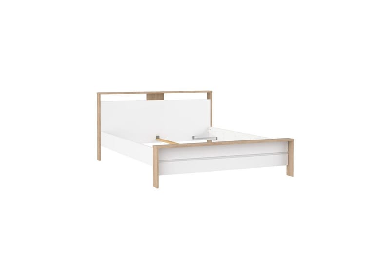 Varun Sängram 160x200 cm - Vit/Natur - Möbler - Säng - Sängram & sängstomme