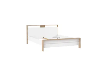 Varun Sängram 160x200 cm - Vit/Natur - Möbler - Säng - Sängram & sängstomme