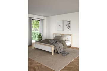 Varun Sängram 160x200 cm - Vit/Natur - Möbler - Säng - Sängram & sängstomme