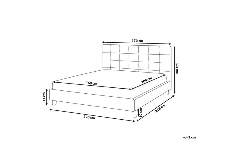Vattensäng La Rochelle - Mörkgrå, svart, 160x200 cm - Möbler - Säng - Vattensäng