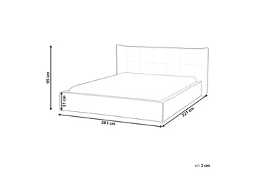 Vattensäng Lestre - Taupe, svart, 160x200 cm - Möbler - Säng - Vattensäng