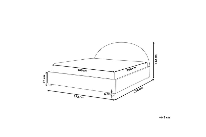 Vattensäng Vaucluse - Beige Bouclé, 160x200 cm - Möbler - Säng - Vattensäng