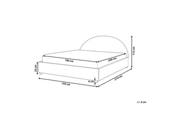 Vattensäng Vaucluse - Beige Bouclé, 180x200 cm - Möbler - Säng - Vattensäng