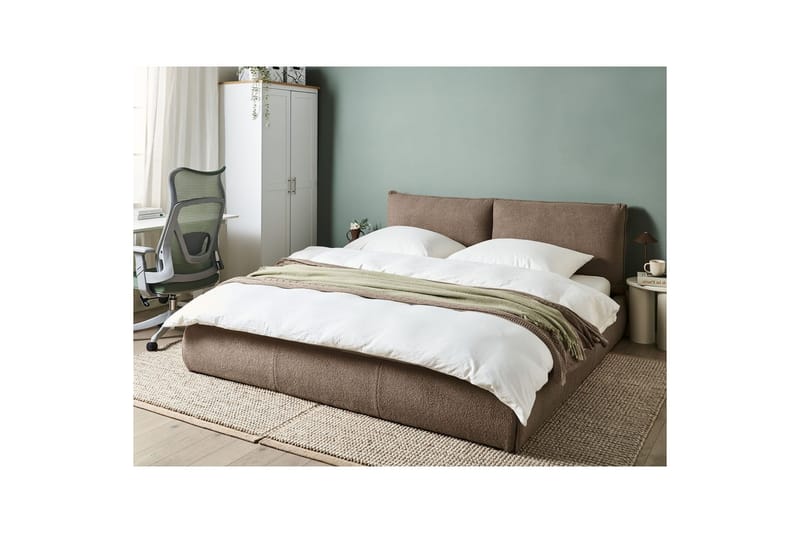 Vattensäng Vinay - Taupe/Bouclé, 180x200 cm - Möbler - Säng - Vattensäng
