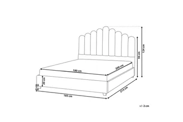 Vattensäng Vincennes - Vit, Svart, 180x200 cm - Möbler - Säng - Vattensäng