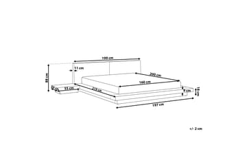 Vattensäng med tillbehör 160 x 200 cm vit LESSING - Vit - Möbler - Säng - Vattensäng