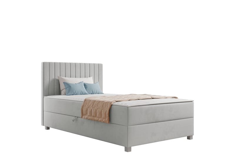 Veyran Sängpaket Kontinentalsäng med Förvaring 120x200 cm, Grå