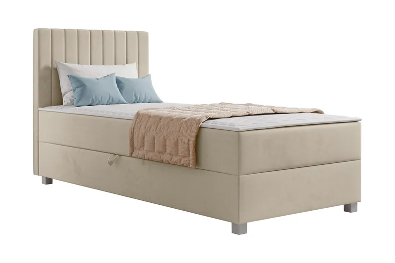 Veyran Sängpaket Kontinentalsäng med Förvaring 90x200 cm, Beige