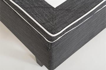 Viken Komplett Sängpaket – Ramsäng 120x200 cm med Sänggavel + Bäddmadrass med Fasthetsgrad Fast - Grå - Möbler - Säng - Enkelsäng