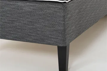 Viken Ramsäng med Sänggavel 120x200 cm i Tyg med Fasthetsgrad Fast - Grå - Möbler - Säng - Enkelsäng