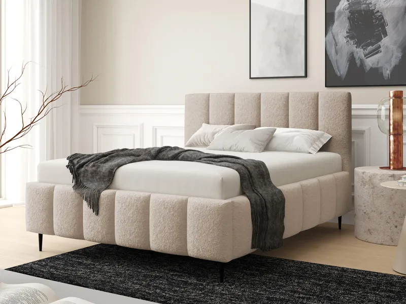 Vinvik Sängram med förvaring 140x200 cm - beige - Möbler - Säng - Säng med förvaring