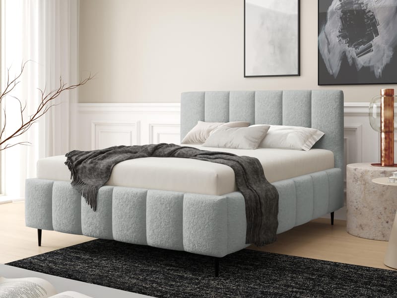 Vinvik Sängram med förvaring 140x200 cm - grå - Möbler - Säng - Säng med förvaring