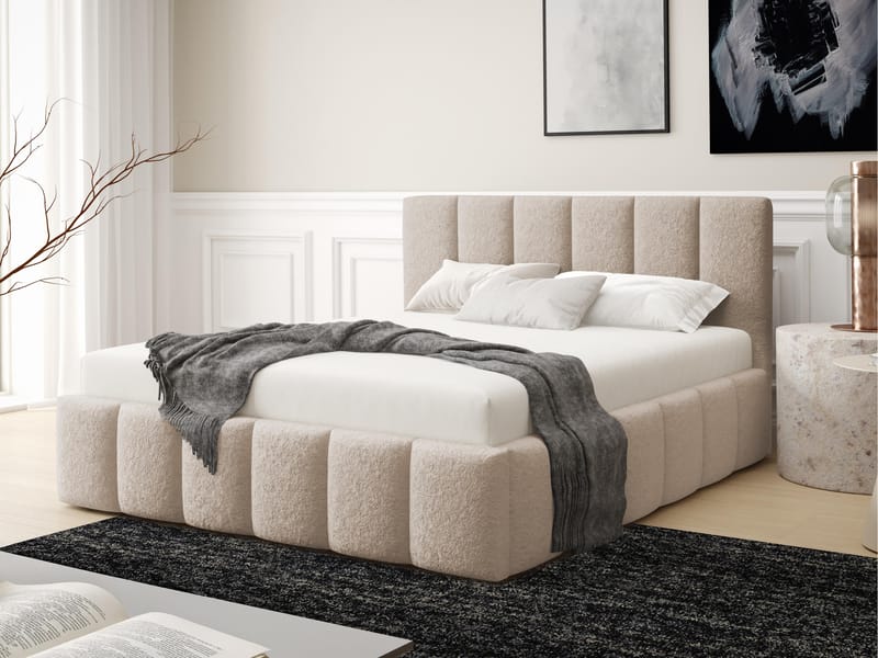 Vinvik Sängram med förvaring 180x200 cm - beige - Möbler - Säng - Säng med förvaring