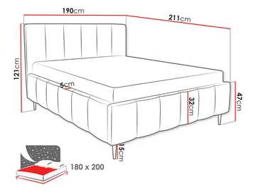 Vinvik Sängram med förvaring 180x200 cm - vit - Möbler - Säng - Säng med förvaring