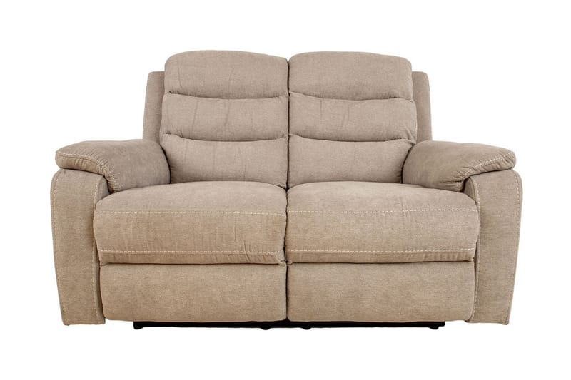 Reclinersoffa 2-sits Mimi 153x93x102 cm Ljusgrå Bok - 2 sits biosoffa & reclinersoffa - Biosoffa & reclinersoffa