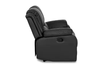 Norbo Liten Reclinersoffa 2-sits Konstl äder - Fällbar soffa - Biosoffa - Svart / Mörk - Möbler - Soffa - Biosoffa & reclinersoffa - 2 sits biosoffa & reclinersoffa