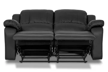 Norbo Liten Reclinersoffa 2-sits Konstläder - Fällbar soffa - Biosoffa - Svart / Mörk - Möbler - Soffa - Biosoffa & reclinersoffa - 2 sits biosoffa & reclinersoffa