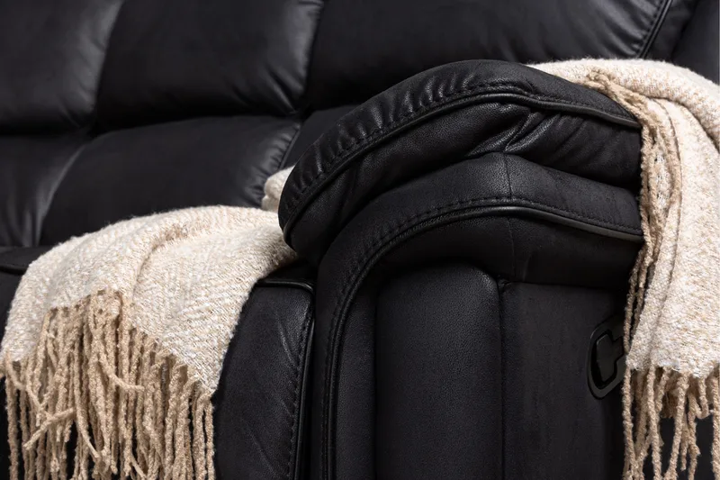 Saranda Reclinersoffa - Svart - Möbler - Soffa - Biosoffa & reclinersoffa - 4 sits biosoffa & reclinersoffa