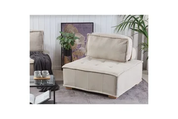 1-sitssoffa Tibro Beige, ljust trä - Beige, ljust trä - Möbler - Soffa - Modulsoffa - Mittmodul