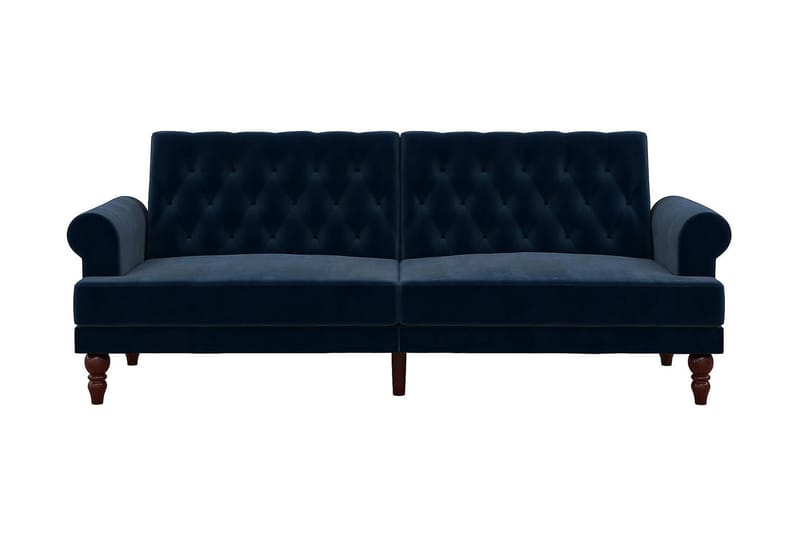 2-sits Bäddsoffa Cassidy Sammet/Blå - 2 sits bäddsoffa - Sammetssoffa