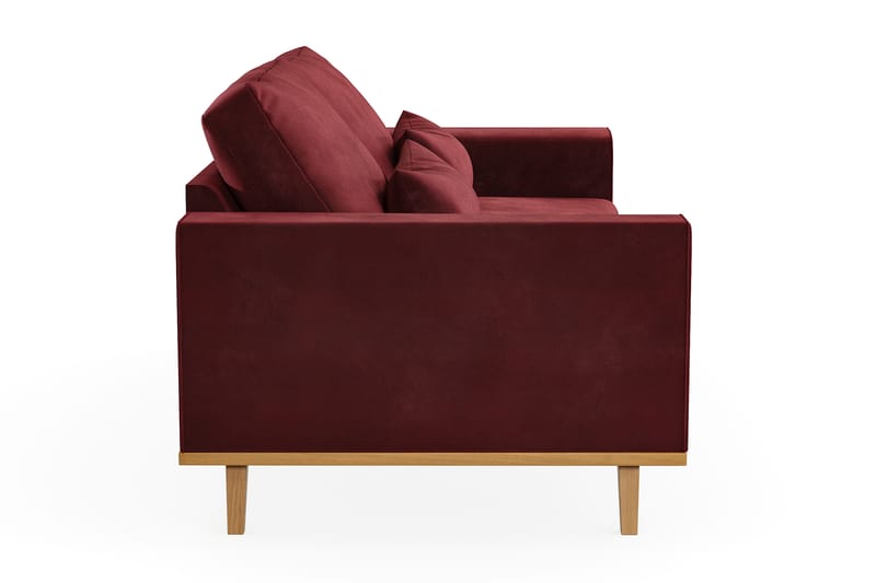 2-sits Sammetssoffa Haga - Röd - 2 sits soffa