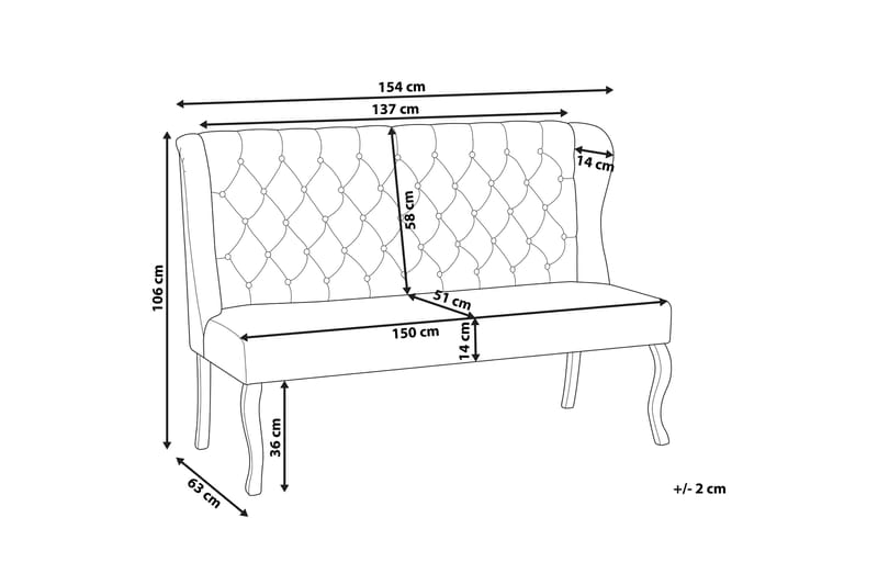 2-sits Soffa Lutnes - Mörkgrå - Möbler - Soffa - 2 sits soffa