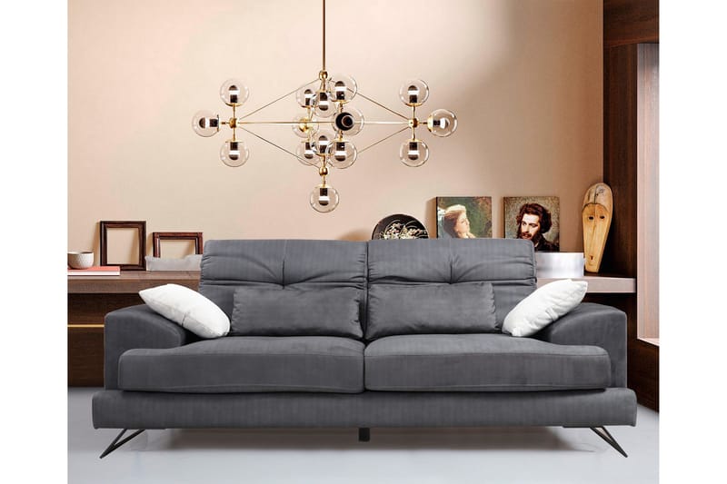 2-Sits Soffa Marcinda - Svart - Möbler - Soffa - 2 sits soffa