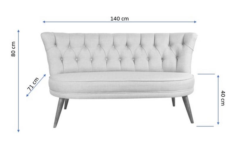 2-Sits Soffa Meecham - Beige - Möbler - Soffa - 2 sits soffa