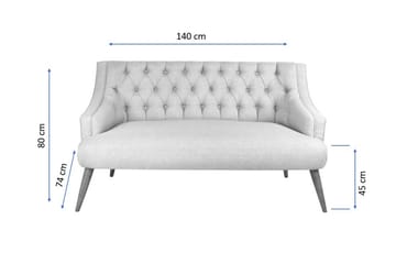 2-sits Soffa Montiela - Gul/Natur - Möbler - Soffa - 2 sits soffa