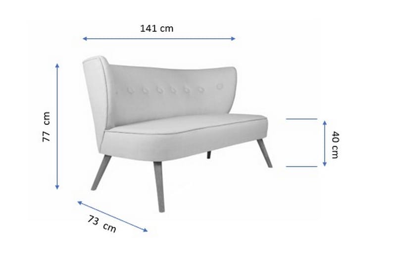 2-Sits Soffa Terriq - Brun - 2 sits soffa