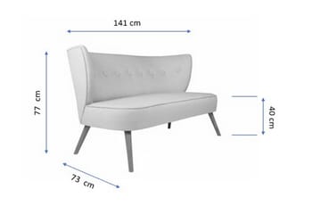 2-Sits Soffa Terriq - Röd - Möbler - Soffa - 2 sits soffa