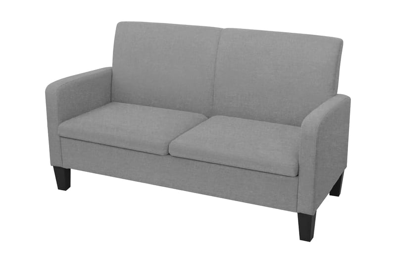 2-sitssoffa 135x65x76 cm ljusgrå - Grå - 2 sits soffa