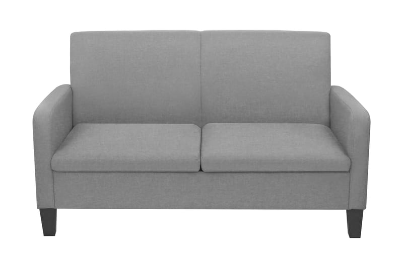 2-sitssoffa 135x65x76 cm ljusgrå - Grå - 2 sits soffa