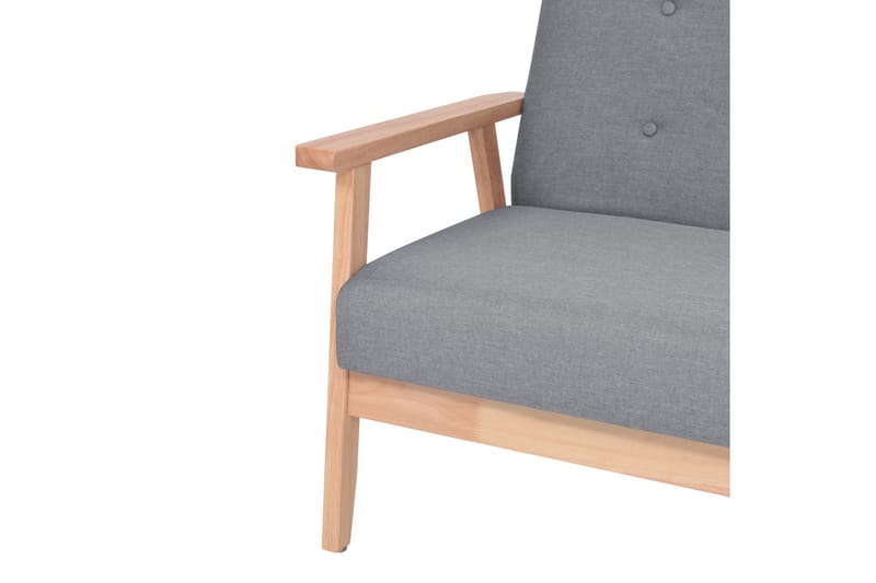 2-sitssoffa tyg ljusgrå - Grå - 2 sits soffa