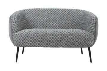 Accent 2-sits Djup Soffa i Tyg med Metallben - Grå - Möbler - Soffa - 2 sits soffa
