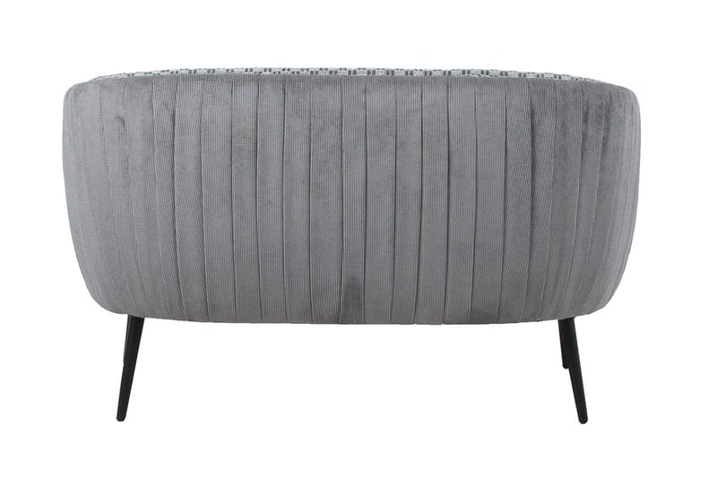 Accent 2-sits Djup Soffa i Tyg med Metallben - Grå - Möbler - Soffa - 2 sits soffa