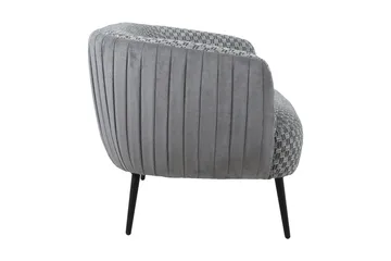 Accent 2-sits Djup Soffa i Tyg med Metallben - Grå - Möbler - Soffa - 2 sits soffa