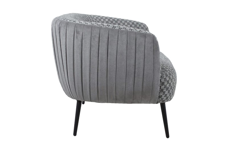 Accent 2-sits Djup Soffa i Tyg med Metallben - Grå - Möbler - Soffa - 2 sits soffa