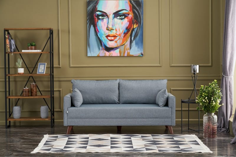 Antigua 2-sits Soffa - Blå/Natur - Möbler - Soffa - 2 sits soffa