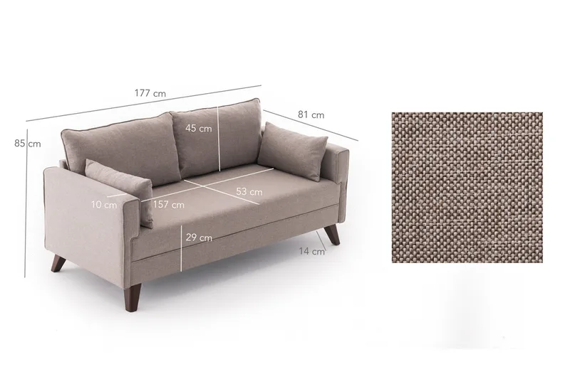 Antigua Soffa 2-sits - Beige - Möbler - Soffa - 2 sits soffa