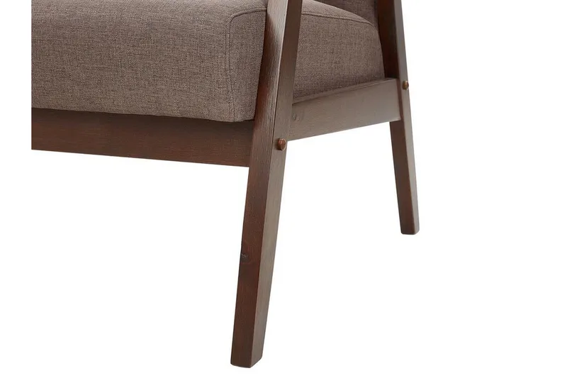 Asnes 2-sits Soffa i Tyg med Träram - Brun - Möbler - Soffa - 2 sits soffa
