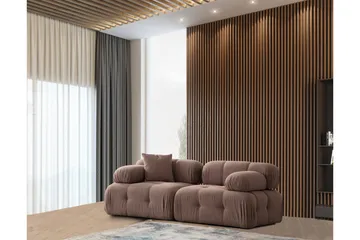 Belgin Bubblig Soffa 2-sits med utfällbara armstöd och ryggstöd - Cappuccino - Möbler - Soffa - Modulsoffa - Komplett modulsoffa