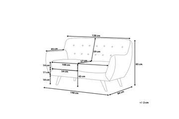 Bodo Soffa 2 Sits - Trä/Natur - Möbler - Soffa - 2 sits soffa