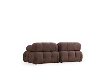 Bubblig Soffa 2-sits Belgin med utfällbara armstöd och ryggstöd - Cappuccino - Möbler - Soffa - 2 sits soffa